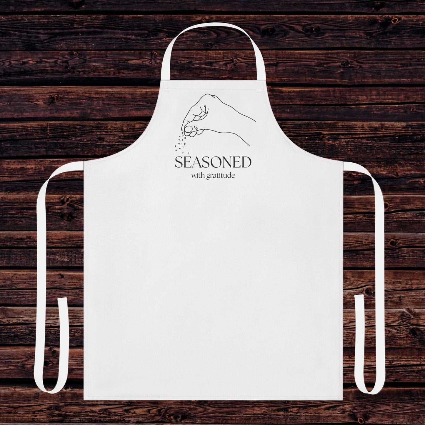 Seasoned with Gratitude Apron - Stylish Chef's Gift, Kitchen Essential, Baking or Cooking Gift, Baking Accessory, Mothers Day, Gift for Her