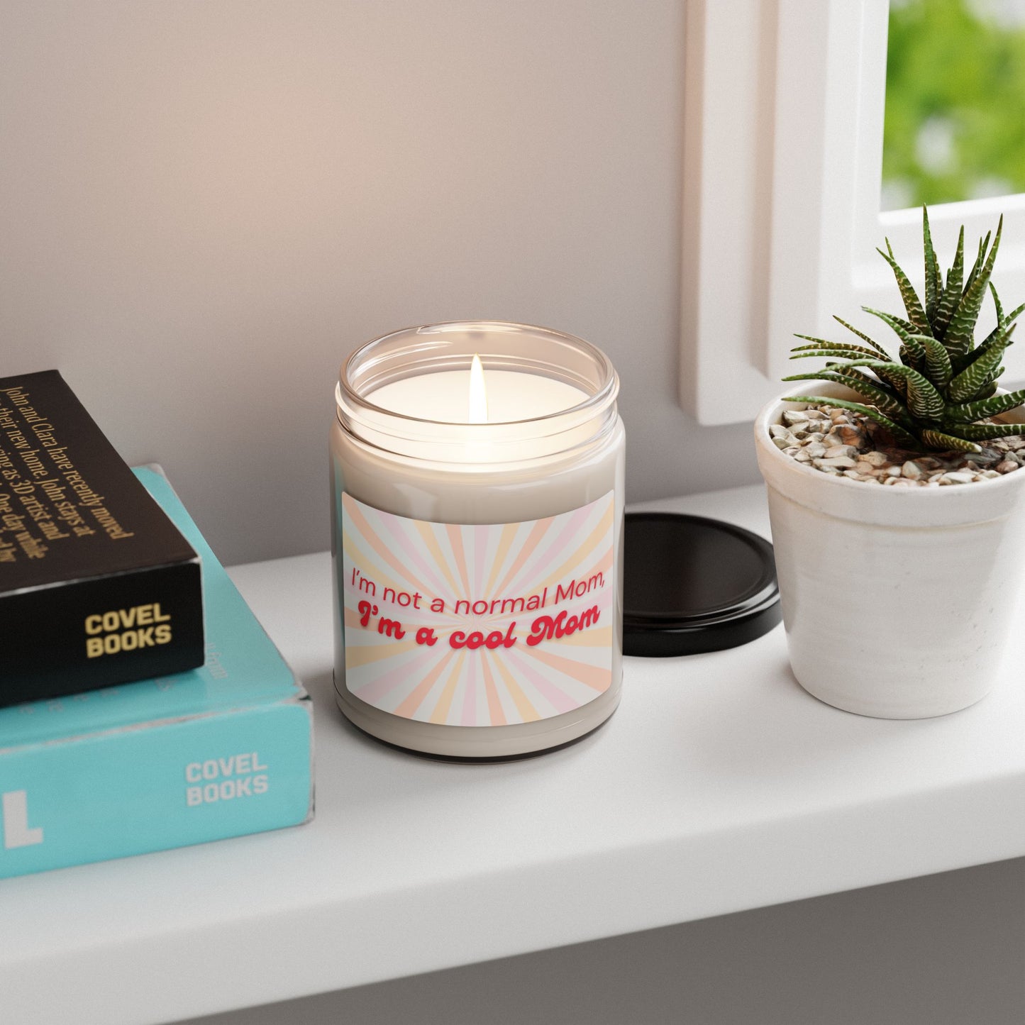 Scented Soy Candle for Mom, 'I'm Not a Normal Mom I'm a Cool Mom', Gift for Mom, Funny Candle