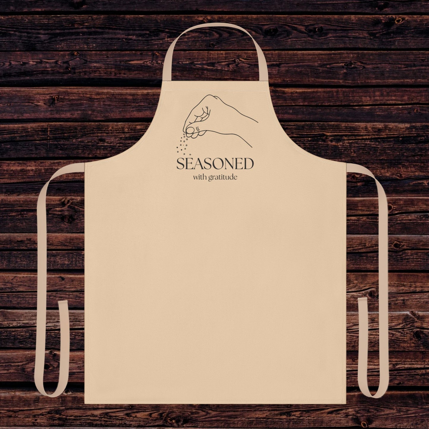 Seasoned with Gratitude Apron - Stylish Chef's Gift, Kitchen Essential, Baking or Cooking Gift, Baking Accessory, Mothers Day, Gift for Her