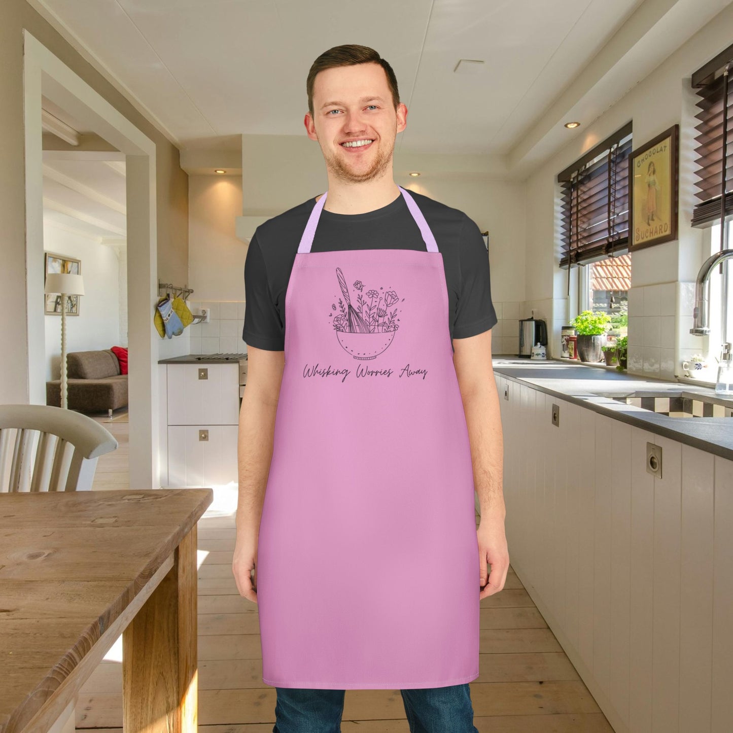 Whisking Worries Away Apron - Stylish Chef's Gift, Kitchen Essential, Baking or Cooking Gift, Baking Accessory, Mothers Day, Gift for Her