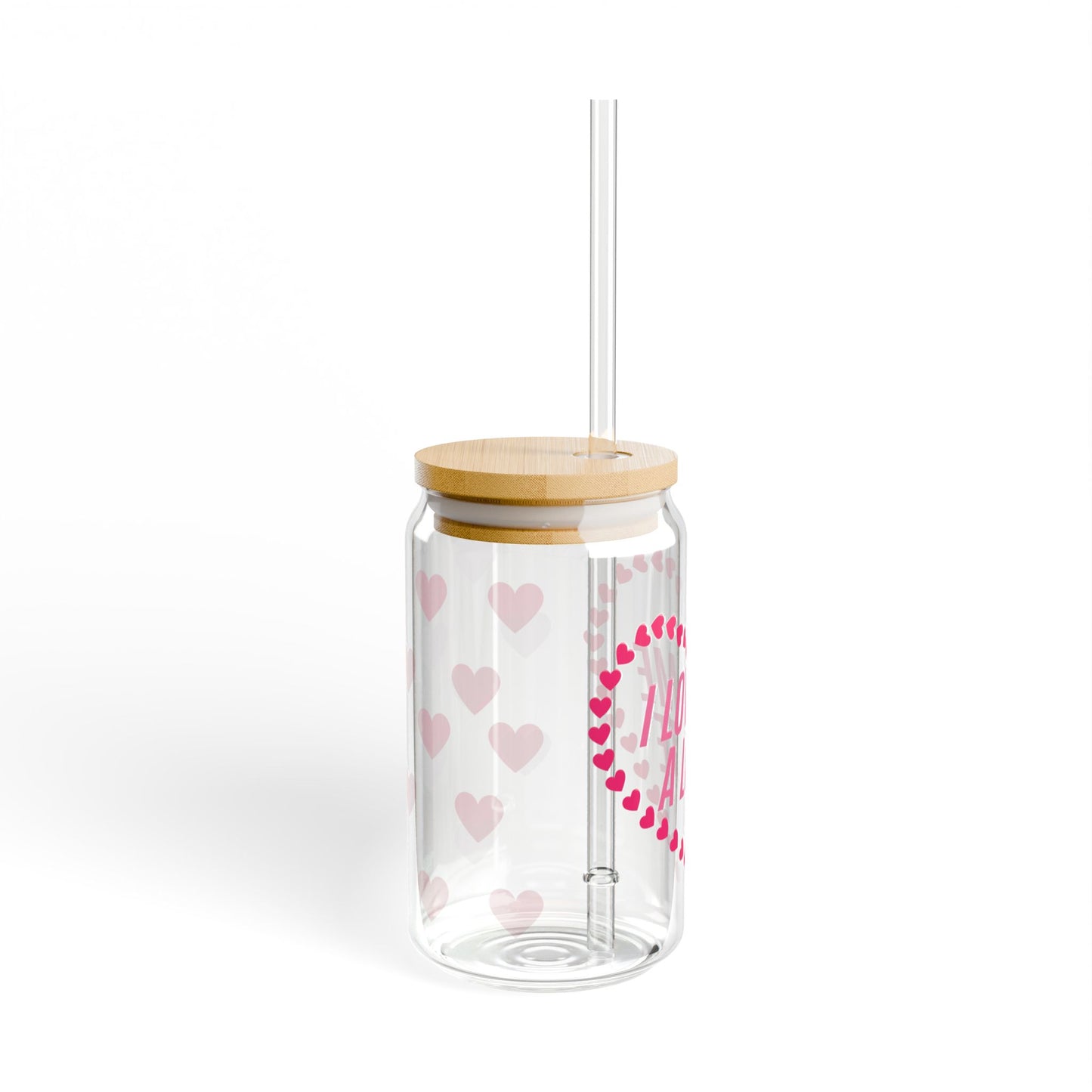 Self Love Sipper Glass, Self Care Tumbler, Valentines Day Gift, Gifts for Her, Cute Cup, Iced Coffee Cup