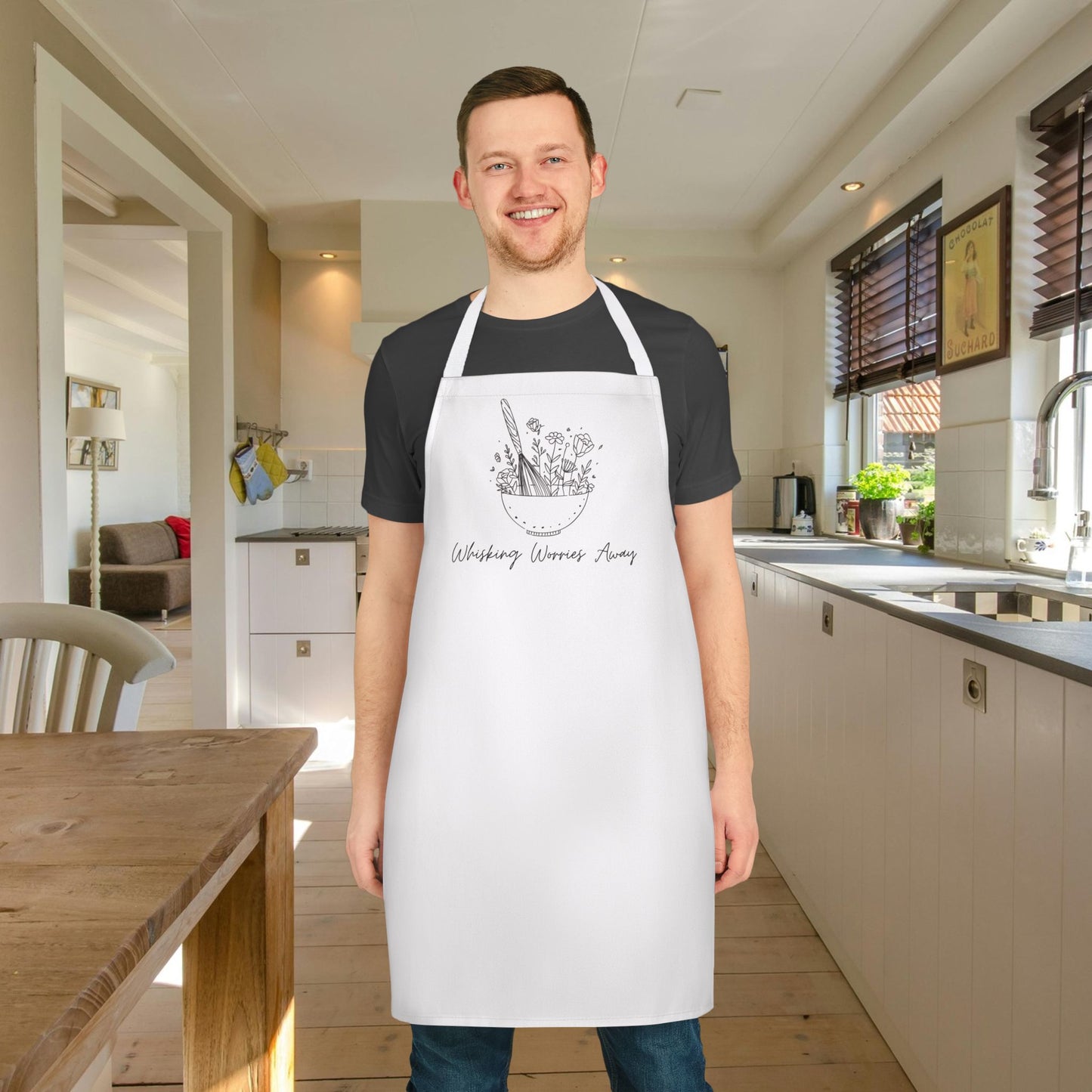 Whisking Worries Away Apron - Stylish Chef's Gift, Kitchen Essential, Baking or Cooking Gift, Baking Accessory, Mothers Day, Gift for Her