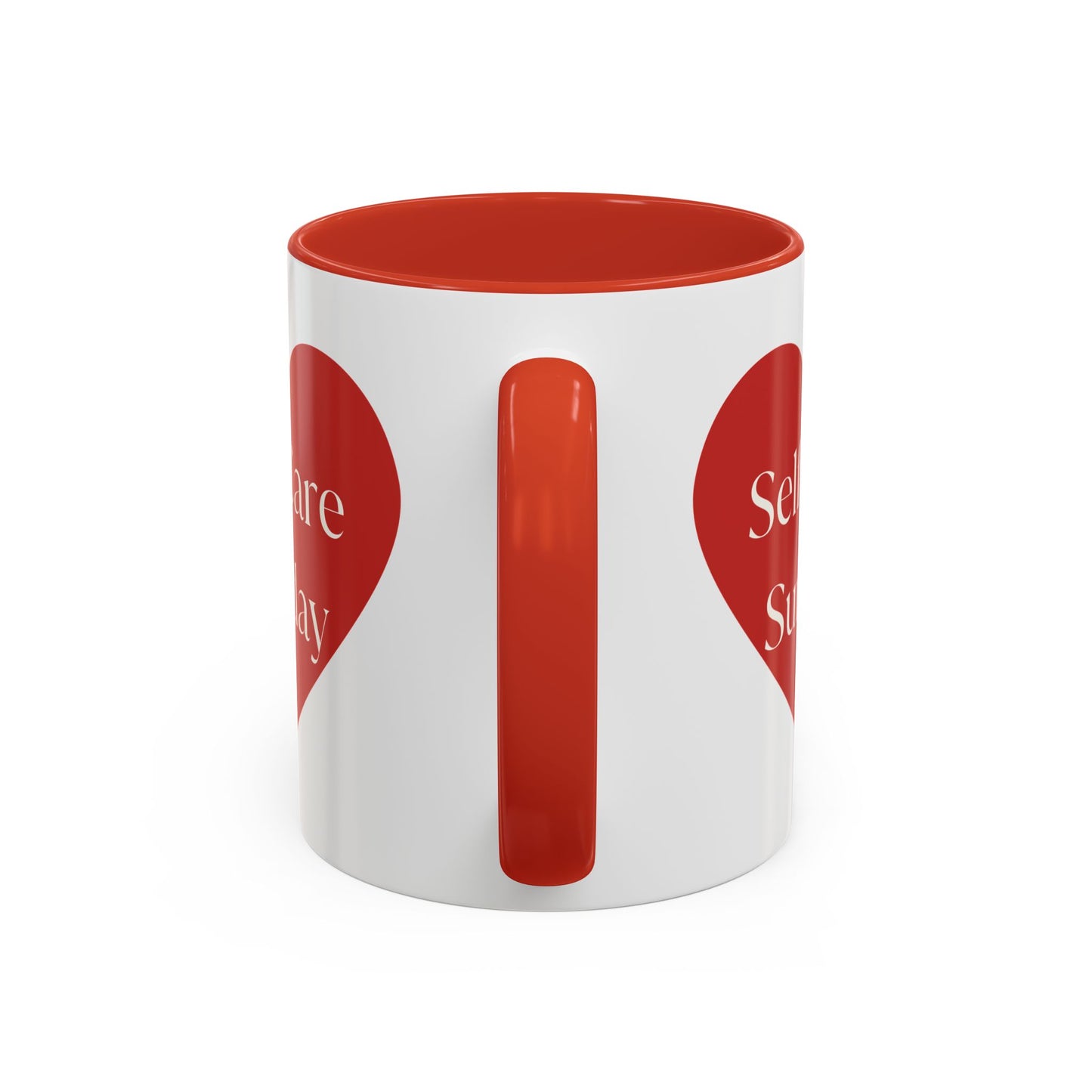 Self Care Sunday Mug with Hearts, Self Love Coffee Cup, Valentines Day Gift, Gift for Her