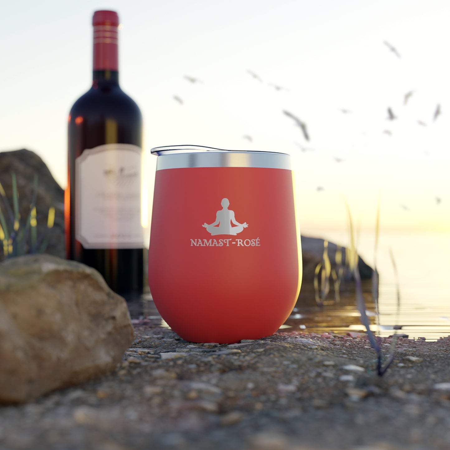 Wine Tumbler, Insulated Stainless Steel Cup, Wine Lover Gift, Wine Accessories, Mothers Day Gift, Funny Gift, Yoga Lovers Gift, Travel Mug