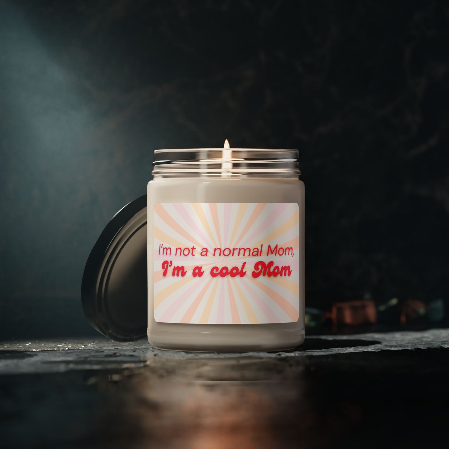 Scented Soy Candle for Mom, 'I'm Not a Normal Mom I'm a Cool Mom', Gift for Mom, Funny Candle