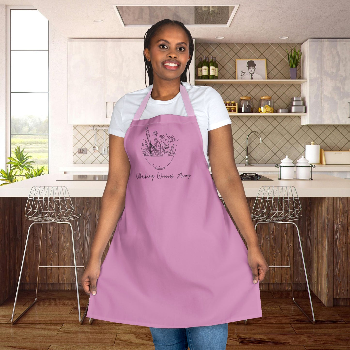 Whisking Worries Away Apron - Stylish Chef's Gift, Kitchen Essential, Baking or Cooking Gift, Baking Accessory, Mothers Day, Gift for Her
