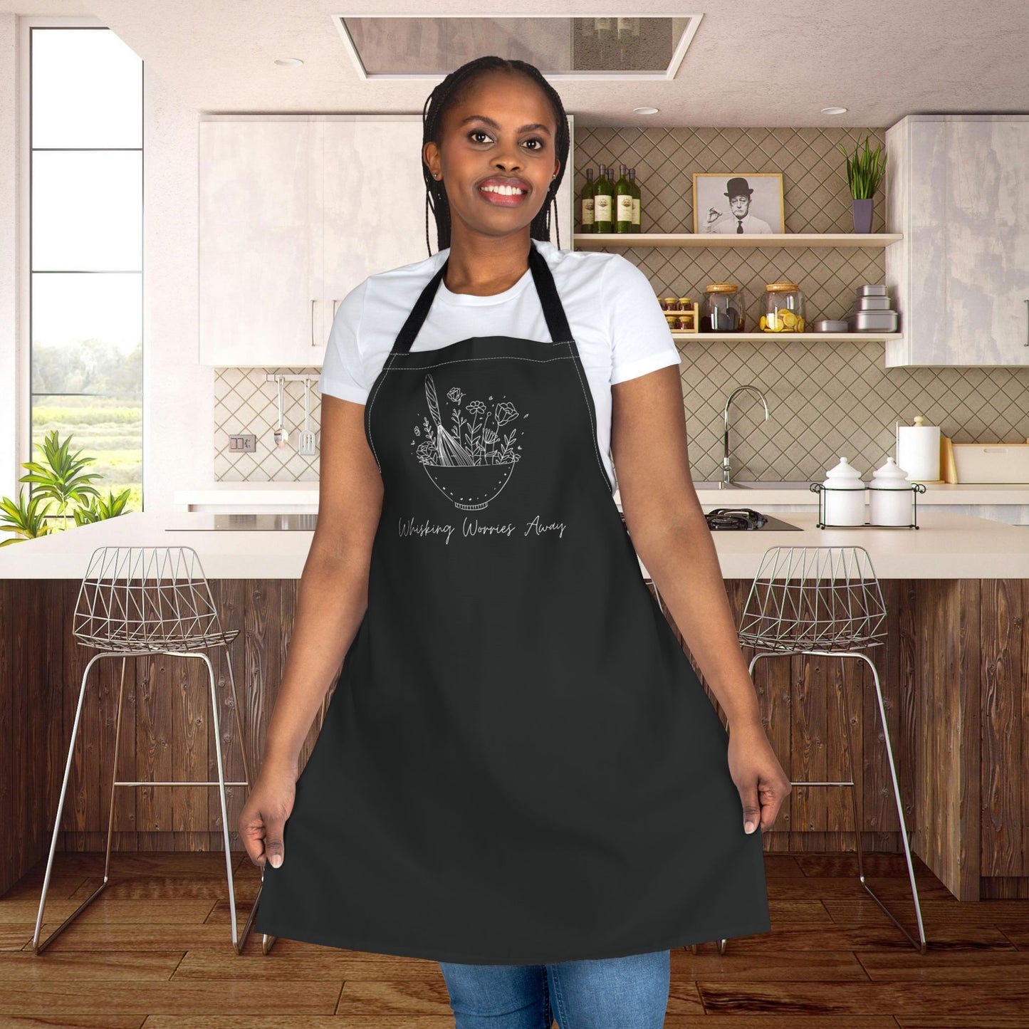 Whisking Worries Away Apron - Stylish Chef's Gift, Kitchen Essential, Baking or Cooking Gift, Baking Accessory, Mothers Day, Gift for Her