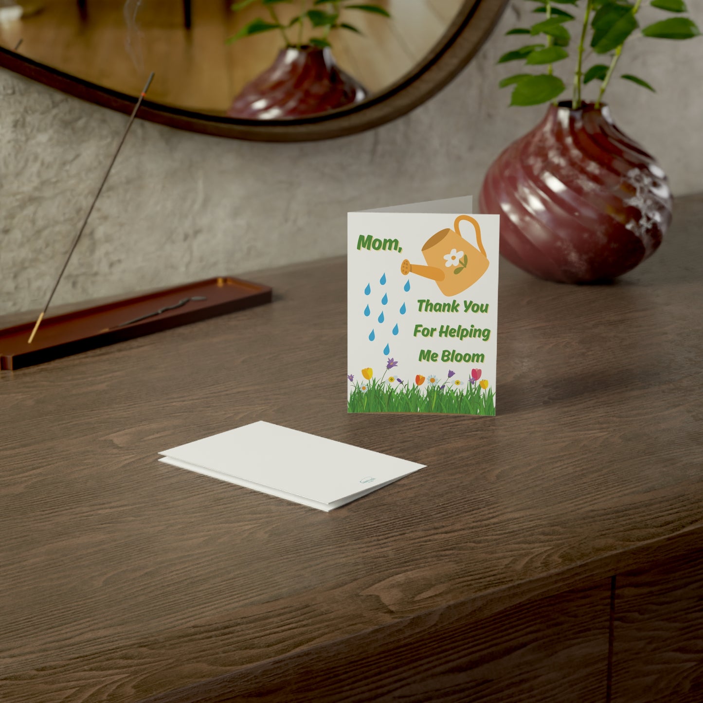 Mother's Day Card, Heartfelt Card for Mom, Mom Birthday Card with Floral, Card with Blank Inside, Card with Envelope