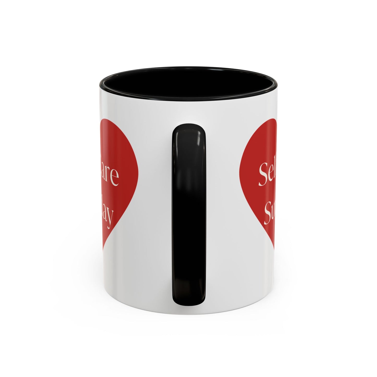 Self Care Sunday Mug with Hearts, Self Love Coffee Cup, Valentines Day Gift, Gift for Her