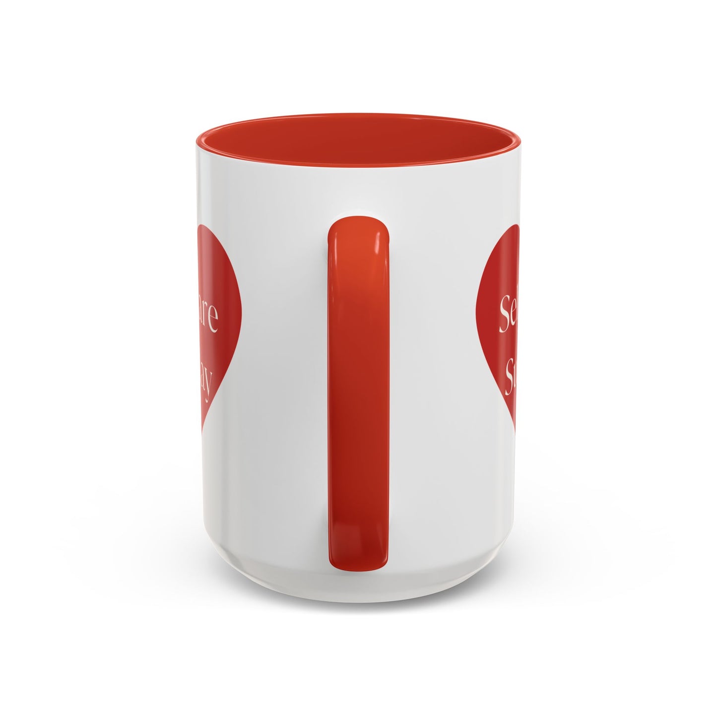 Self Care Sunday Mug with Hearts, Self Love Coffee Cup, Valentines Day Gift, Gift for Her
