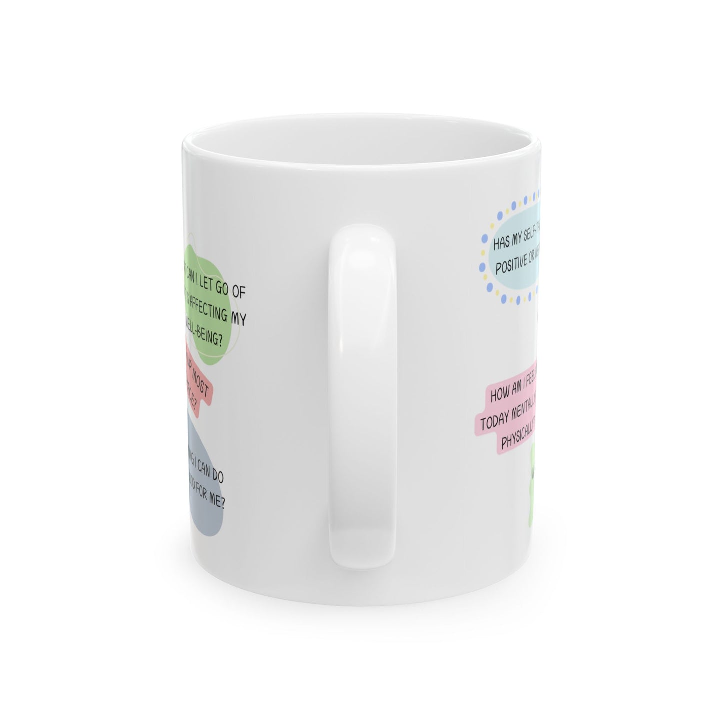 Mental Health Check In Mug (11oz or 15oz), Self Care Gift, Self Love Coffee Cup, Gift for Her