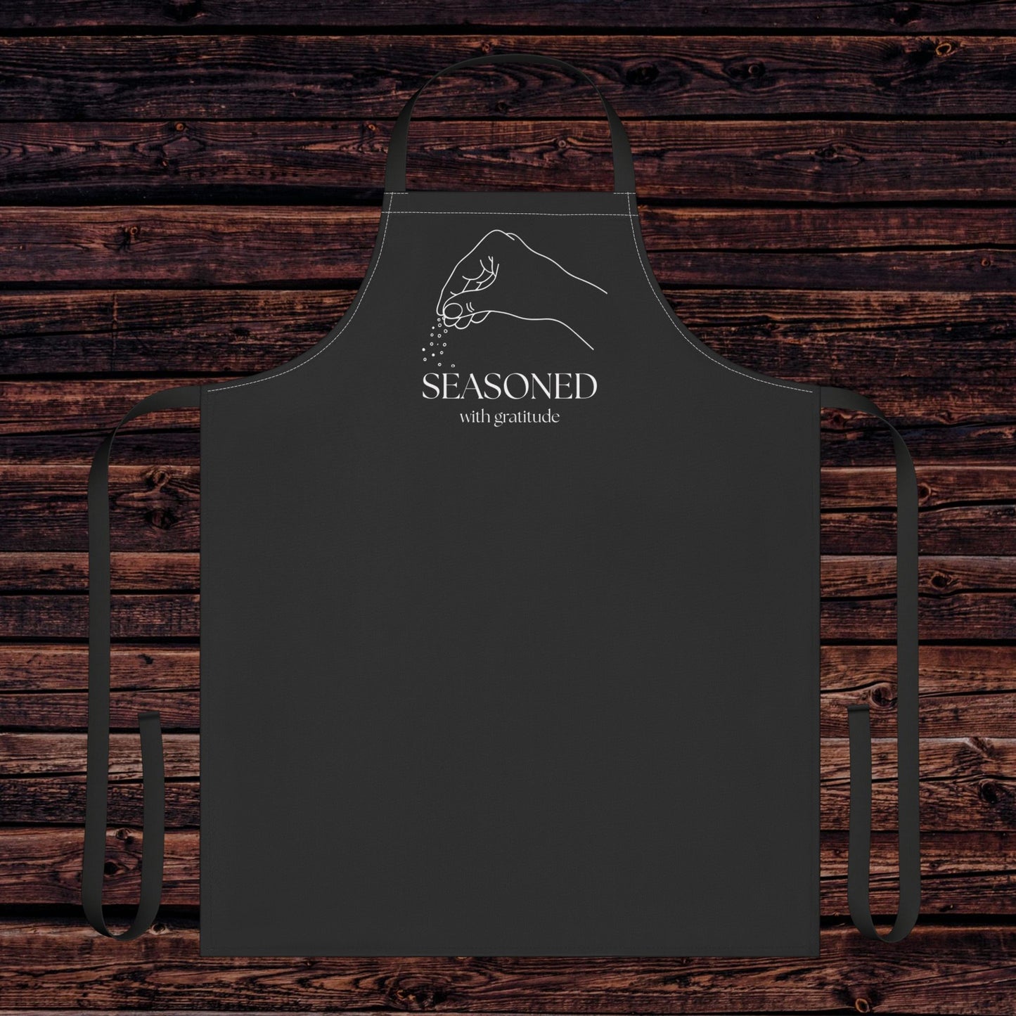 Seasoned with Gratitude Apron - Stylish Chef's Gift, Kitchen Essential, Baking or Cooking Gift, Baking Accessory, Mothers Day, Gift for Her
