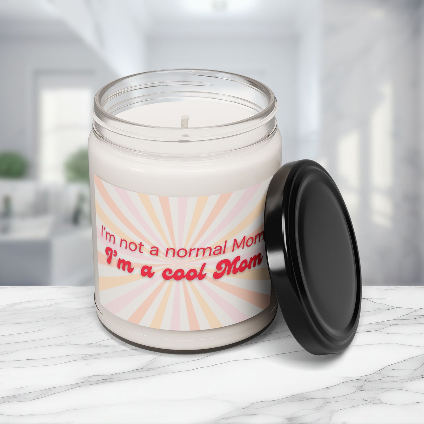 Scented Soy Candle for Mom, 'I'm Not a Normal Mom I'm a Cool Mom', Gift for Mom, Funny Candle