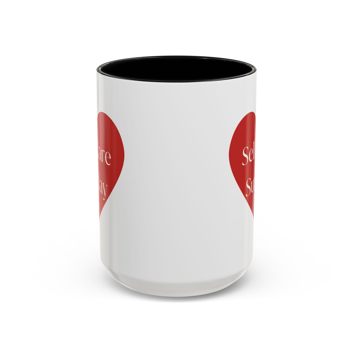 Self Care Sunday Mug with Hearts, Self Love Coffee Cup, Valentines Day Gift, Gift for Her