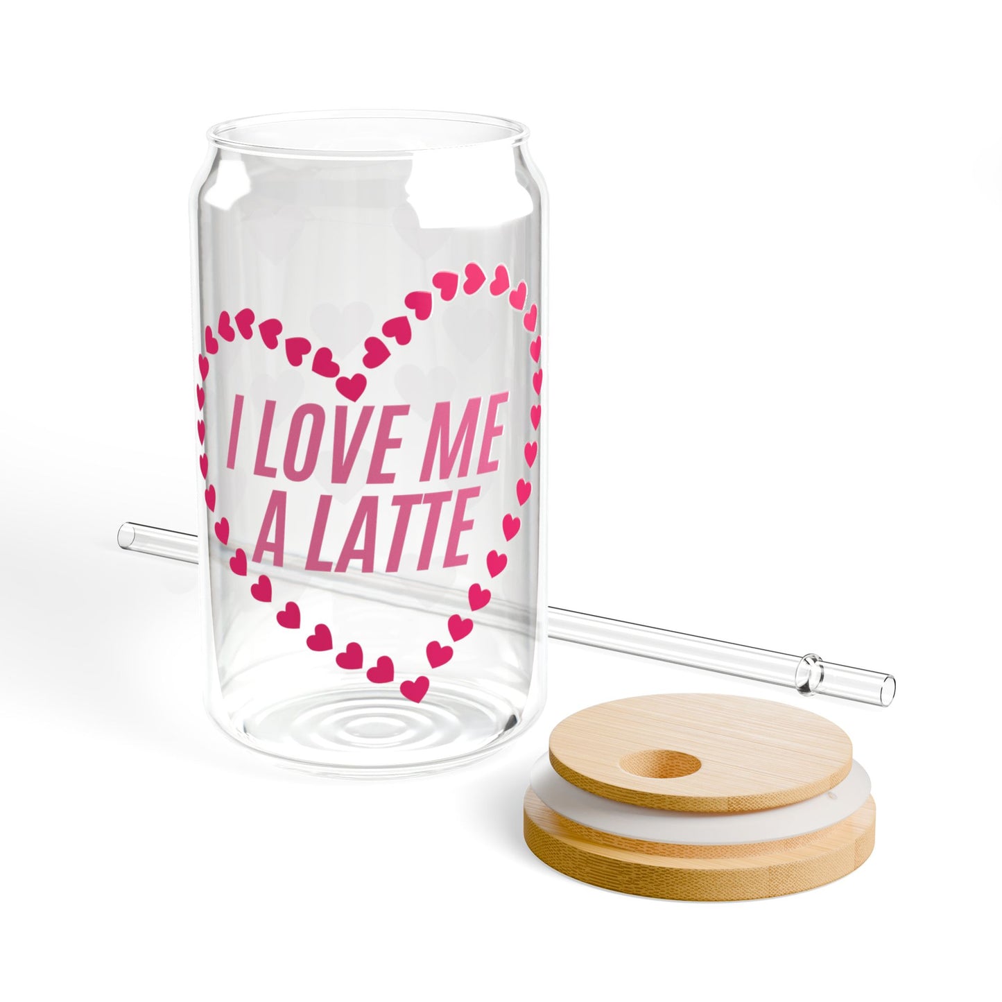 Self Love Sipper Glass, Self Care Tumbler, Valentines Day Gift, Gifts for Her, Cute Cup, Iced Coffee Cup
