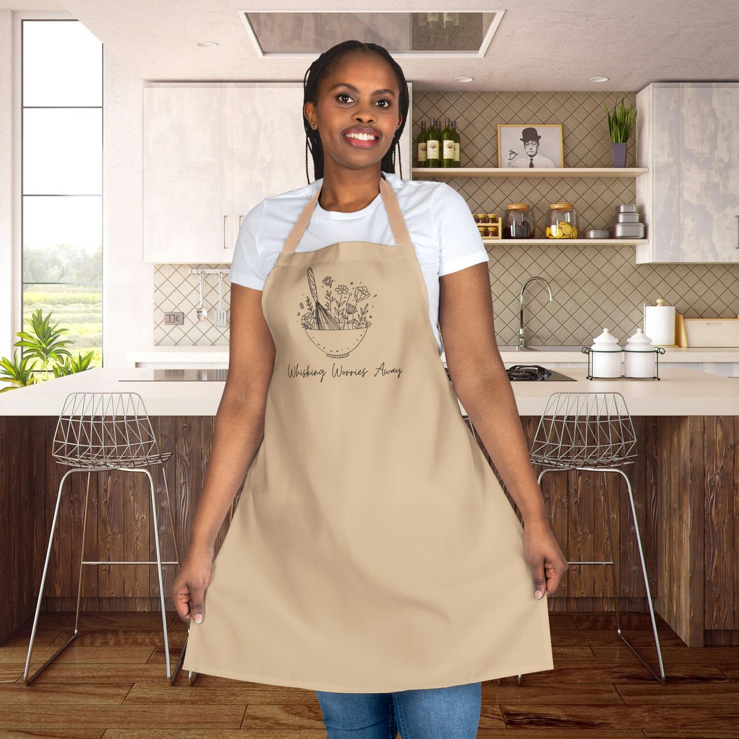 Whisking Worries Away Apron - Stylish Chef's Gift, Kitchen Essential, Baking or Cooking Gift, Baking Accessory, Mothers Day, Gift for Her