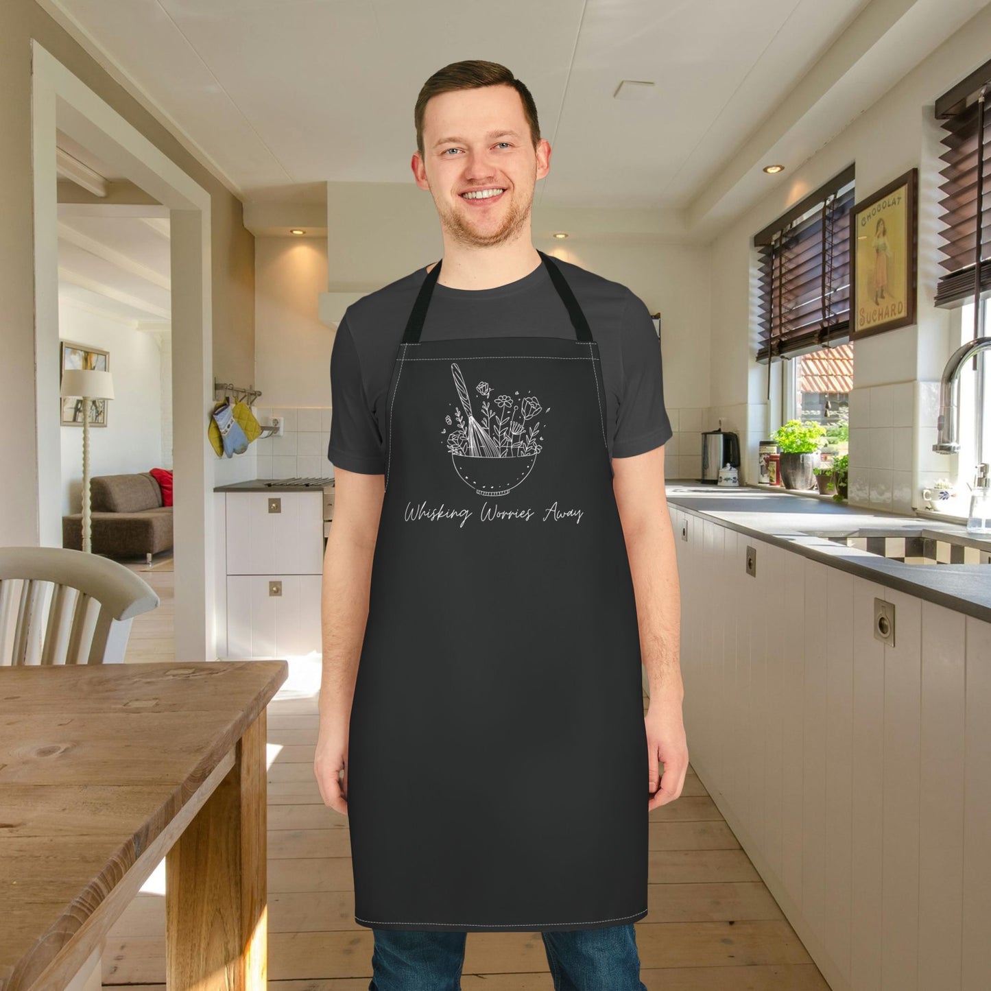 Whisking Worries Away Apron - Stylish Chef's Gift, Kitchen Essential, Baking or Cooking Gift, Baking Accessory, Mothers Day, Gift for Her
