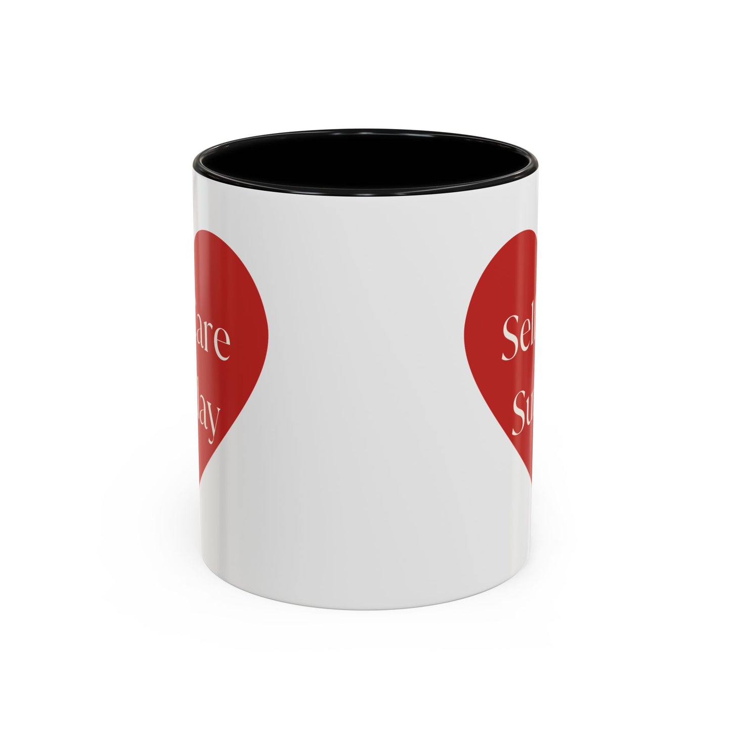 Self Care Sunday Mug with Hearts, Self Love Coffee Cup, Valentines Day Gift, Gift for Her
