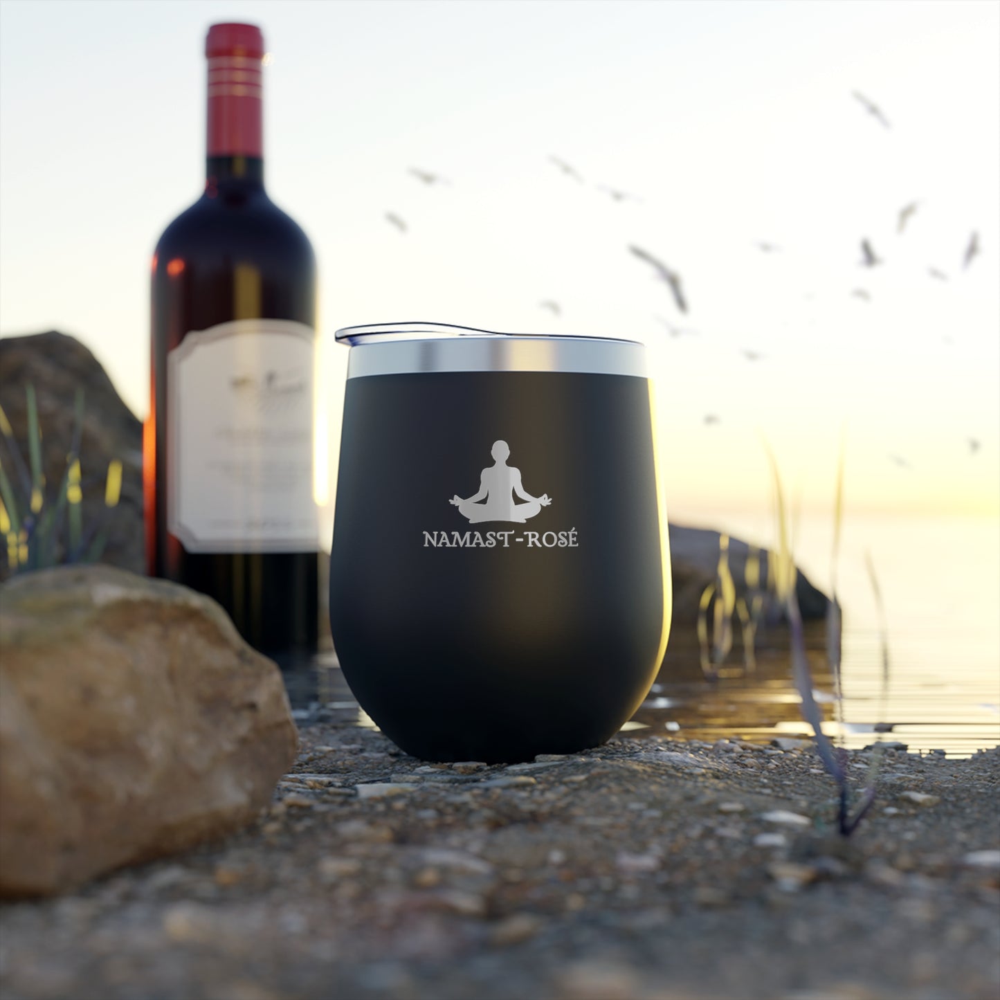 Wine Tumbler, Insulated Stainless Steel Cup, Wine Lover Gift, Wine Accessories, Mothers Day Gift, Funny Gift, Yoga Lovers Gift, Travel Mug