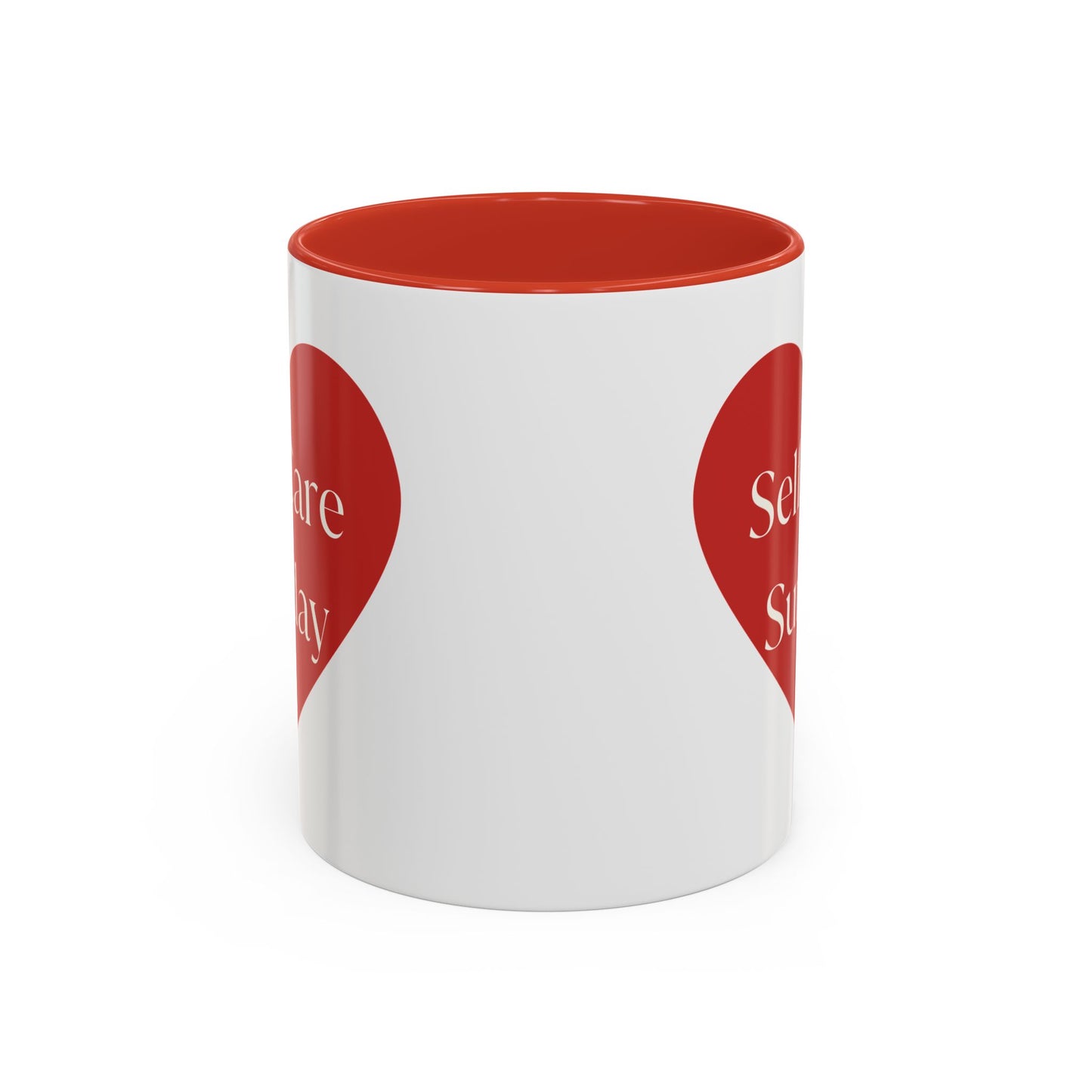 Self Care Sunday Mug with Hearts, Self Love Coffee Cup, Valentines Day Gift, Gift for Her